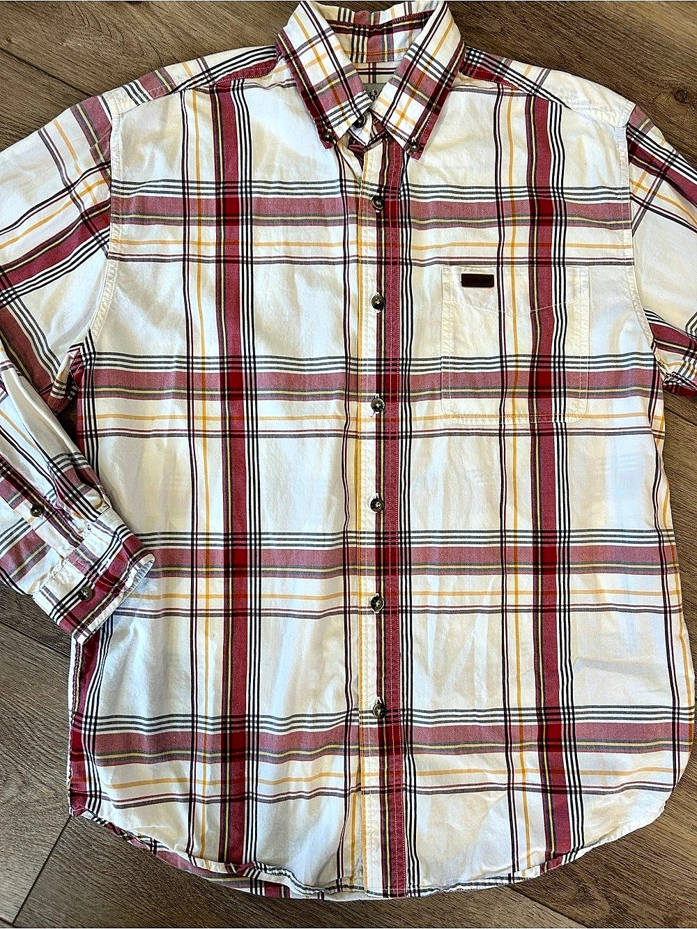 Carhartt Plaid Cotton Button Down Size Medium